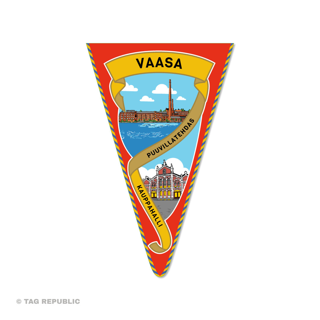 Vaasa - matkailuviiritarra, vinyylitarra