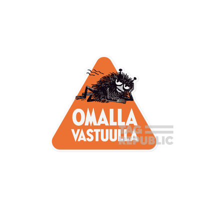 Omalla vastuulla - staattinen tarra